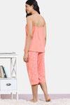 Zivame Scribbled Meadows Knit Cotton Capri Set - Desert Flower — thumbnail 4